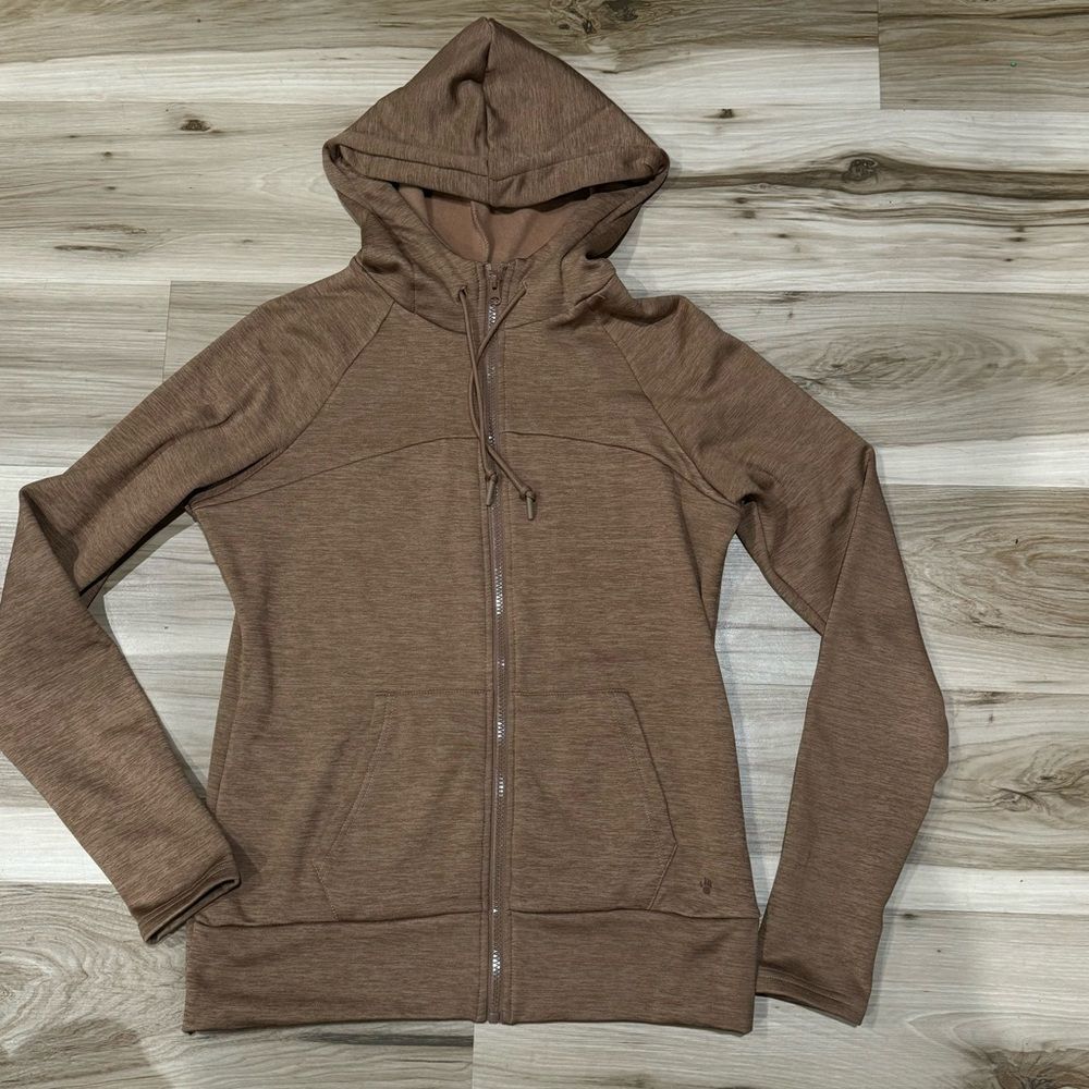 BearPaw Brown Full-Zip Hooded Sweatshirt